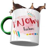 Kubek Zielony Dla Kucharza Fajowy Kucharz Prezent Z Nadrukiem Ze Zdjęciem