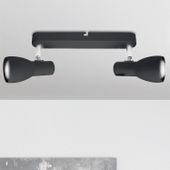 Plafon metalowy PICARDO 92-50717 regulowana listwa reflektorki czarne