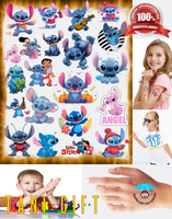 Duży Zestaw Mega Tatuaży zmywalnych - Lilo i Stich