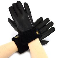 Pięciopalczaste skórzane ocieplane rękawiczki dm1 XXL - szerokość 11cm