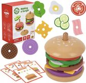 Restauracja Duży Drewniany Burger FSC WOOPIE GREEN Klocki Karty Zadań GRA