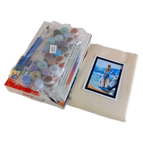 Malowanie Po Numerach Kobieta Morze DIY 40x50cm na Arena.pl