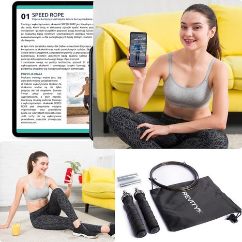 SKAKANKA BOKSERSKA ERGONOMICZNA REGULOWANA Z ŁOŻYSKAMI I OBCIĄŻENIEM na Arena.pl