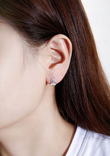 Srebrne kolczyki kółka dla dziewczynki koty kotki dla dzieci srebro 925 na Arena.pl