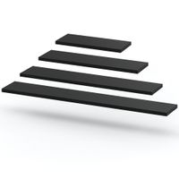 Półki Wiszące Ścienne Na Zabawki Zestaw Na Ścianę Salon Loft Czarny Mat