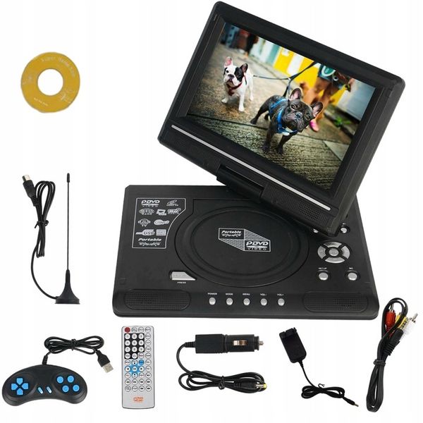 ODTWARZACZ PRZENOŚNY DVD EKRAN SAMOCHODOWY 7,8" INTERFEJS USB zdjęcie 1