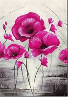 100 70CM OBRAZ PŁÓTNO RÓŻOWE MAKI PŁÓTNO RAMA