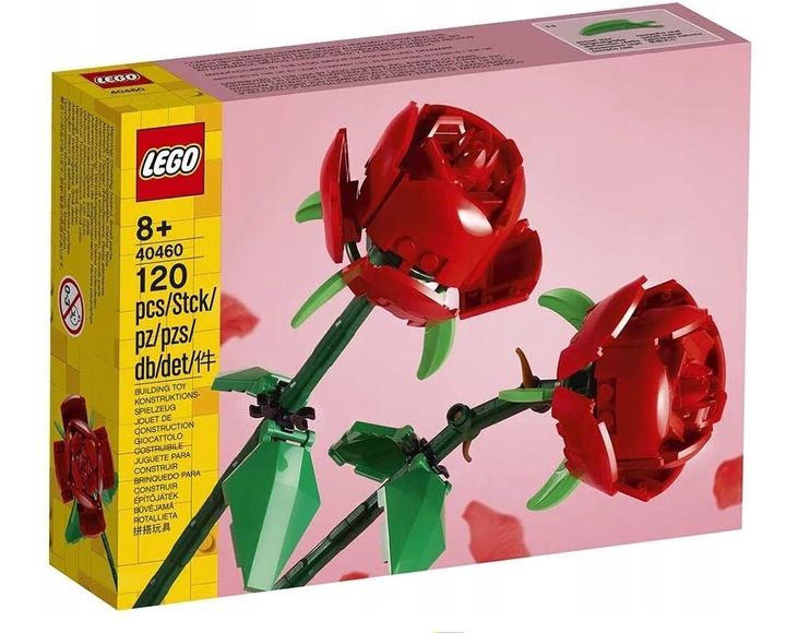 LEGO Iconic 2 czerwone róże 40460 kwiaty zdjęcie 2