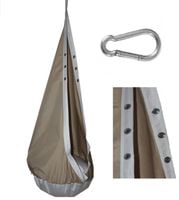 HUŚTAWKA HAMAK KOKON beżowy z białą lamówką HUŚTAWKA HAMAK KOKON beżowy z białą lamówką