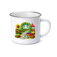 Grow a garden - kubek emaliowany na prezent DZIAŁKA OGRÓD OGRÓDEK RELAKS