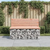 Emaga Patio Bench Gabion Design 40.6"x27.6"x25.6" Solid Wood Douglas