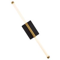 Kinkiet do sypialni Neo CGNEOW Copel LED 7W 3000K glamour tuba czarny mosiądz