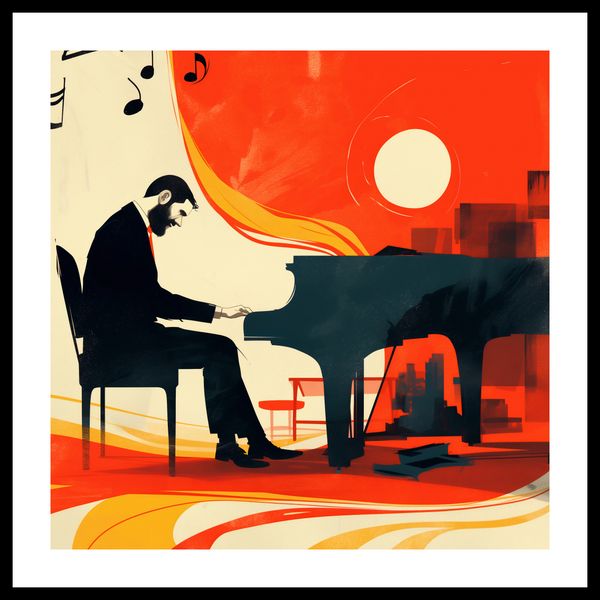 Plakat 60x60cm Pianista zdjęcie 3