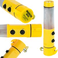 LATARKA samochodowa LED FUNKCJE młotek nóż pasów