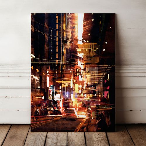 Obraz na płótnie miasto abstrakcja 70x100 cm na Arena.pl