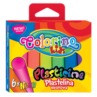 plastelina 6 kolorów neonowa colorino