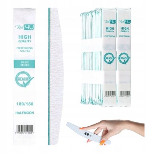 PILNIK JEDNORAZOWY ŁÓDKA DO PAZNOKCI 180/180 50 szt PROFESJONALNY KOREAŃSKI na Arena.pl