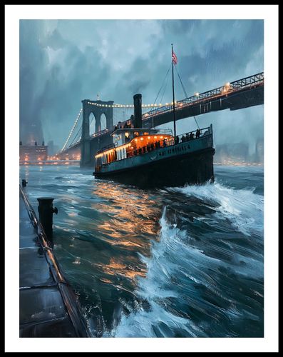 Plakat 50x65cm Stary Parowiec na Arena.pl