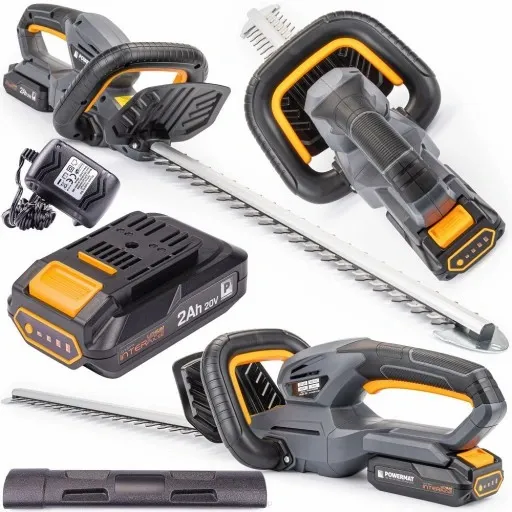 POWERMAT NOŻYCE AKUMULATOROWE DO ŻYWOPŁOTU SEKATOR GAŁĘZI 45CM 20V +2Ah zdjęcie 7