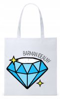 Dla Barmana Bartender Torba Eco Biała Shopper Z Nadrukiem Ze Zdjęciem