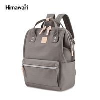 pojemny plecak miejski szkolny w szarym kolorze - himawari