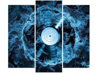 90 80CM OBRAZ T3 ELEM PŁYTA WINYLOWA BŁĘKICIE DRUK ŚCIENNY