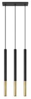 Wisząca LAMPA tuby SL.0892 metalowa OPRAWA zwis na listwie czarny złoty