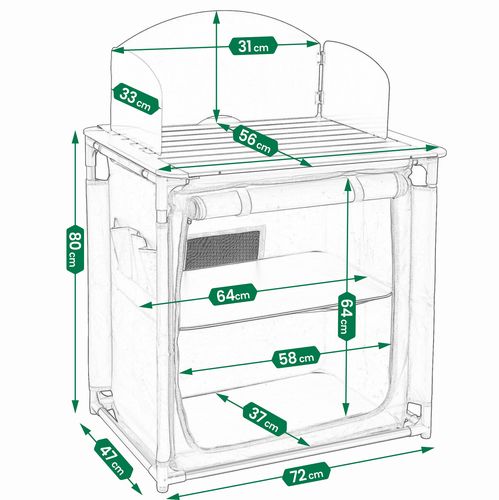 kuchnia turystyczna szafka stół składany ogrodowy torba kempingowy stolik na Arena.pl