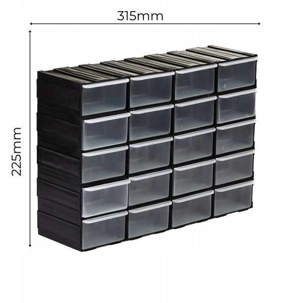 20 szt. Pojemnik szufladki organizer warsztatowy zdjęcie 3
