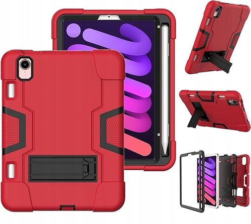 Etui do iPad Mini 6 8.3" z Podstawką i Miejscem na Rysik Czerwone na Arena.pl