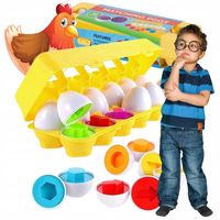 JAJKA DO ZABAWY UKŁADANKA MONTESSORI DOPASUJ KSZTAŁTY I KOLOR SORTER PUZZLE