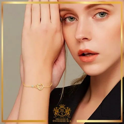 Mennica Świdnicka - Zestaw Złota Bransoletka Naszyjnik Srebro Prezent na Arena.pl