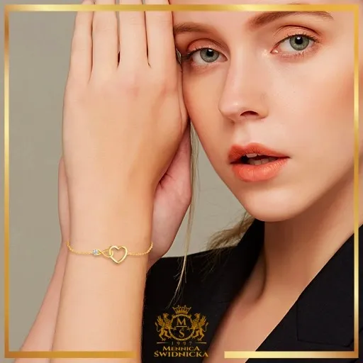 Mennica Świdnicka - Zestaw Złota Bransoletka Naszyjnik Srebro Prezent zdjęcie 3