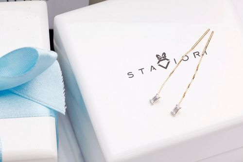 Złote kolczyki KYD0006 - Diament na Arena.pl