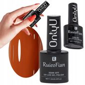 hybrydowy lakier do paznokci z połyskiem uv pomarańczowo rudy onlyu 7,3ml