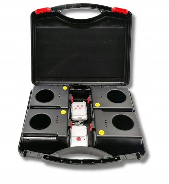 System odpalania fontann iskier - Zestaw 4 kanałowy, piloty, walizka dla DJ zdjęcie 1