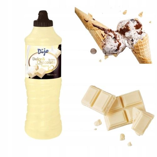Sos polewa do lodów Topping Dijo Biała Czekolada 1kg na Arena.pl
