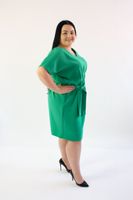 Elegancka sukienka z paseczkiem Allena Zielona 50