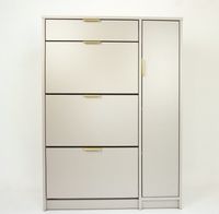 Szafka na buty z szufladą MALTA 3 SM kolor: KASZMIR ZŁOTE UCHWYTY (NK)