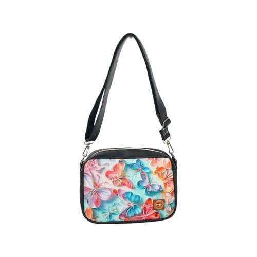 Torebka Motyle Kolorowe - Modna Torebka Prostokątna Kolor ekoskóry - Zielony na Arena.pl