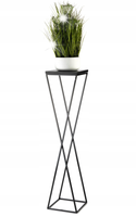 NOWOCZESNY CZARNY KWIETNIK METAL MDF STOJAK SALON