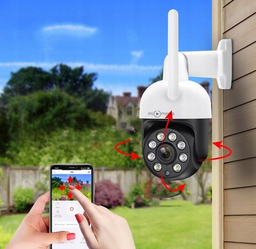 KAMERA ZEWNĘTRZNA OBROTOWA IP WiFi DO MONITORINGU 4X ZOOM ULTRA HD DETEKCJA na Arena.pl