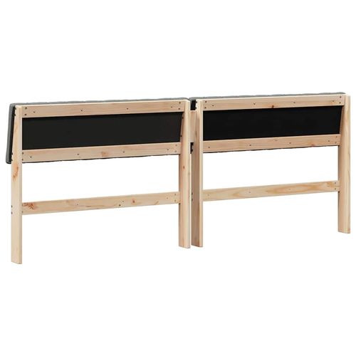 Tapicerowane wezgłowie Ciemnoszary 200 cm Lite drewno sosnowe na Arena.pl