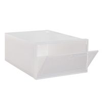 Pudełko na buty z klapą 31x21,5x12,5 cm biały organizer