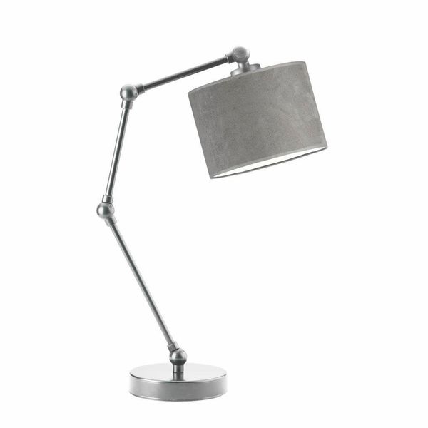 Lampka ASMARA VELUR srebrna szara zdjęcie 1