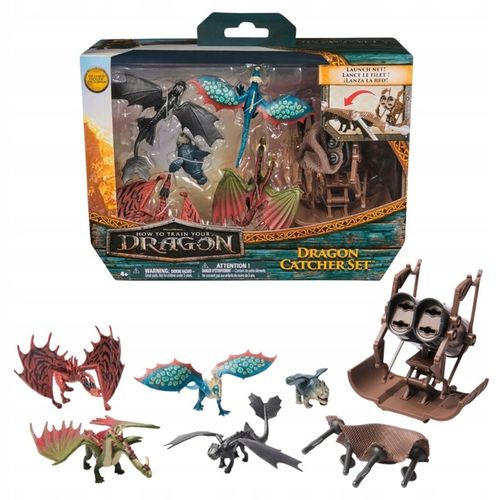 "JAK WYTRESOWAĆ SMOKA?" ZESTAW 5 FIGUREK SMOKÓW Z BAJKI Z WYRZUTNIĄ 4+ na Arena.pl