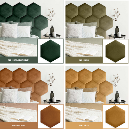 PANELE TAPICEROWANE PLASTER MIODU Heksagon KHAKI 35cm x 40cm na Arena.pl