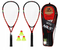 NILS Zestaw Rakiety + Lotki Do Gry W SPEED Badmintona Crossmintona 6w1
