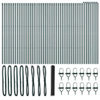 Ogrodzenie z słupkami Szary 1 x 100 m Stal pokryta PCV