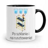 Kubek Czarny Budowlańca Majstra Fachowca Prezent Z Nadrukiem Ze Zdjęciem
